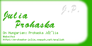 julia prohaska business card